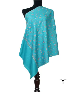 Sky Blue Pashmina Stole In Sozni 5906