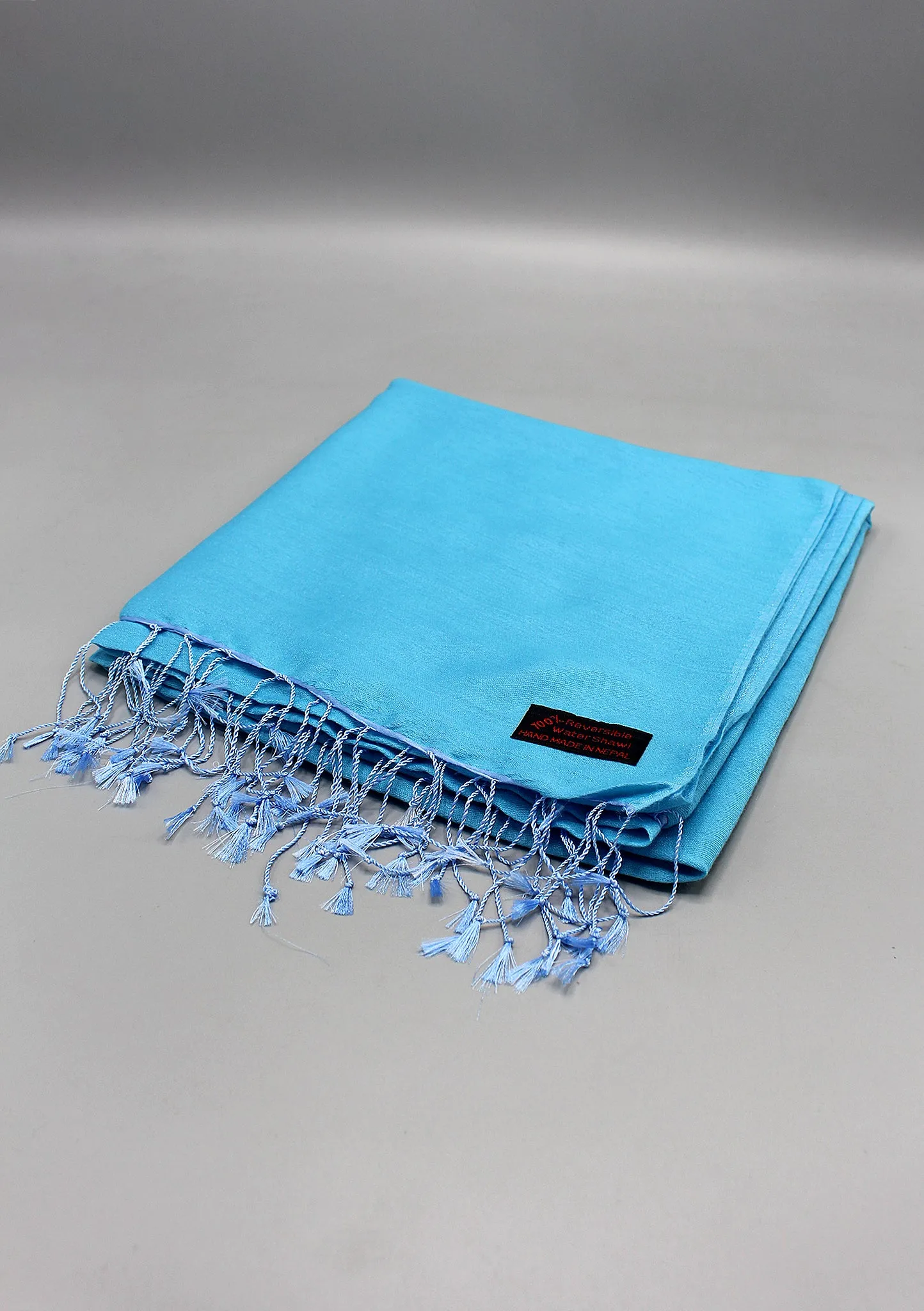 Sky Blue Water Pashmina Shawl