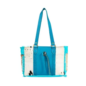 Sky Falcon Canvas & Hairon Bag in Light