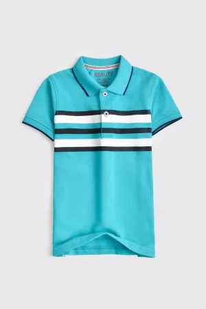 Sky Striped Polo