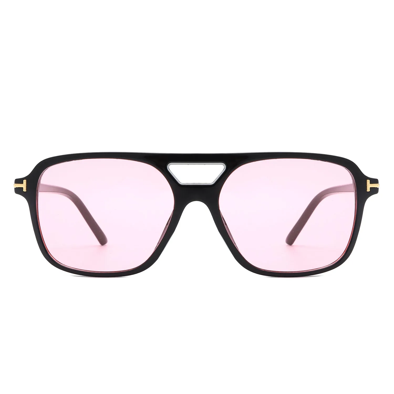 Skyhavoc - Retro Square Brow-Bar Aviator Sunglasses