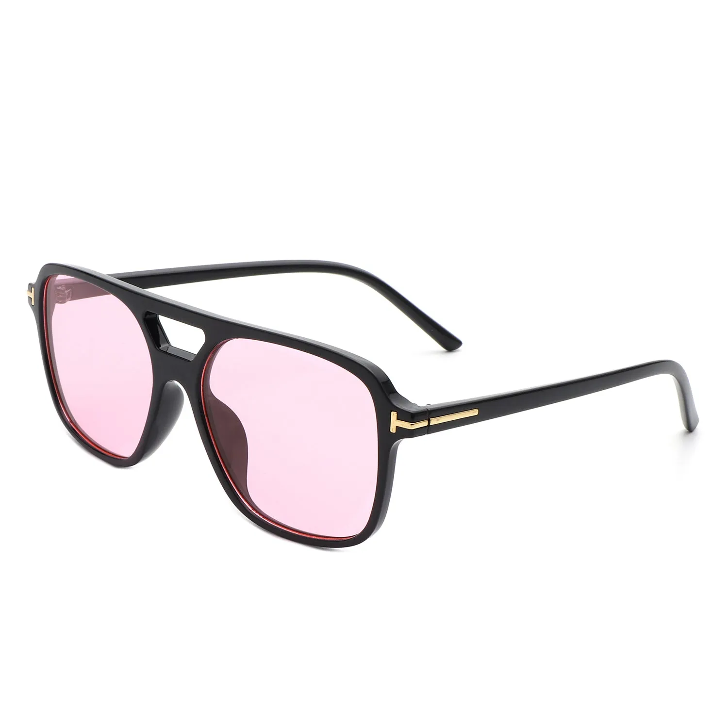 Skyhavoc - Retro Square Brow-Bar Aviator Sunglasses