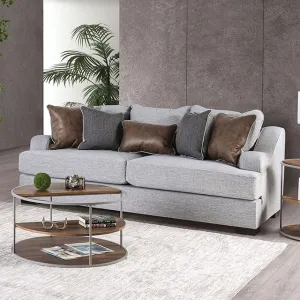 SKYLINE Sofa, Light Gray/Brown