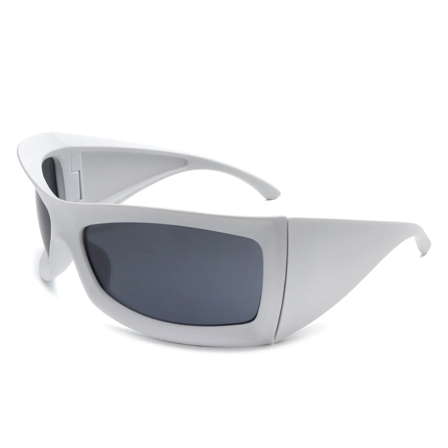 Skytalon - Retro Square Chunky Wrap Around Sunglasses