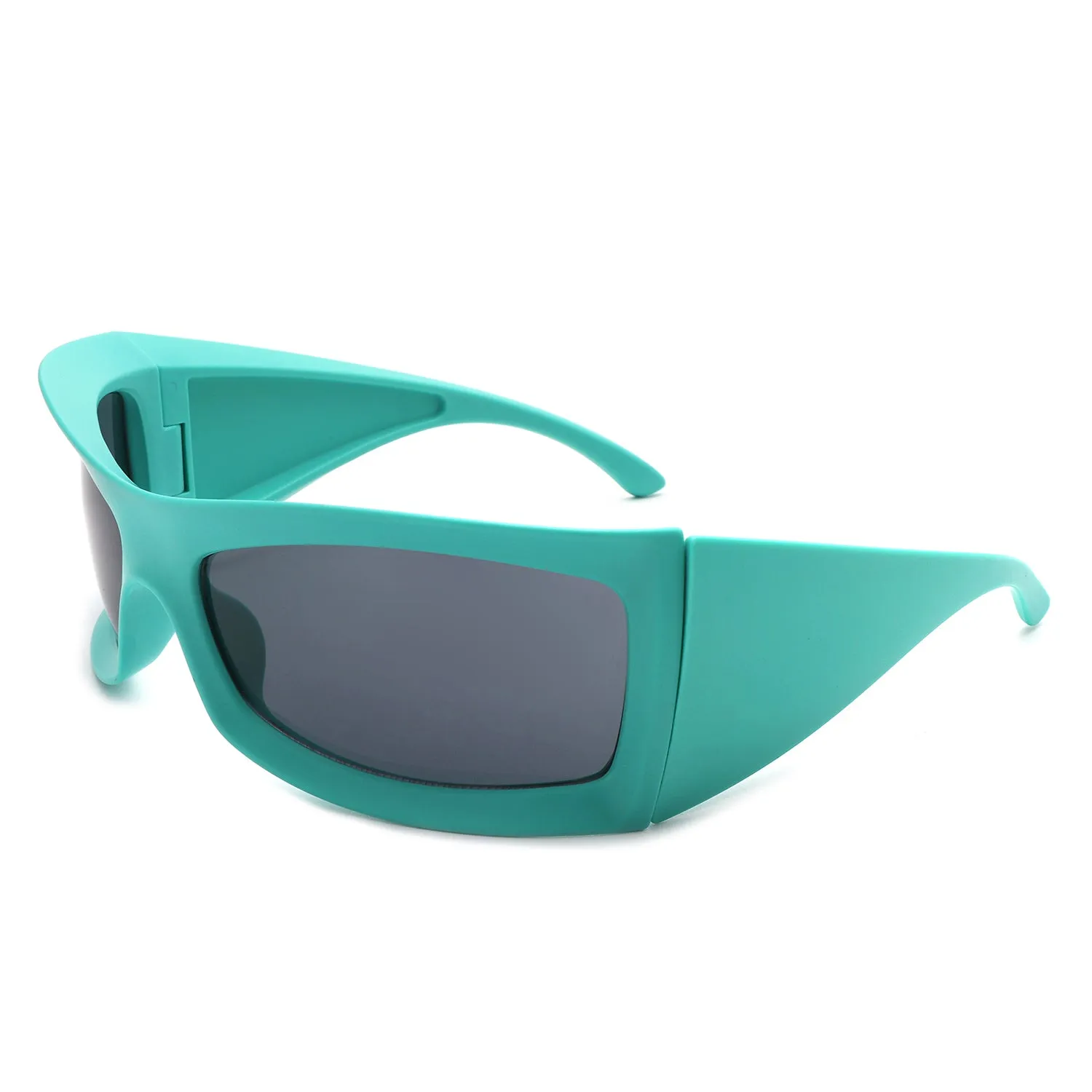 Skytalon - Retro Square Chunky Wrap Around Sunglasses