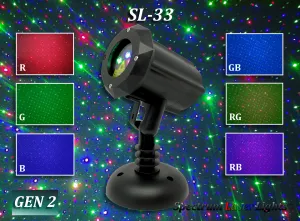 SL-33 - RGB Moving Firefly Laser Christmas Light | 2nd GEN v2