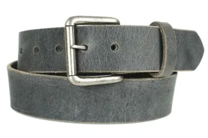 Slate Gray Leather Belt