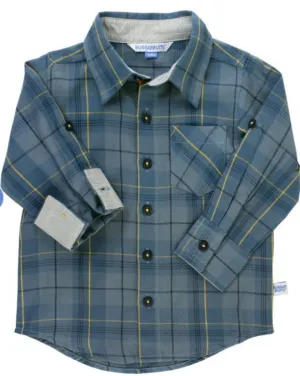 Slate Plaid Button Shirt