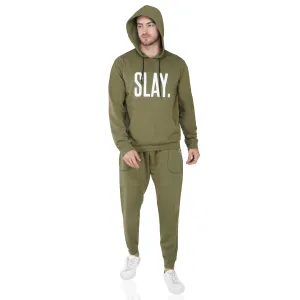 SLAY. Classic Men's Olive Green Tracksuit