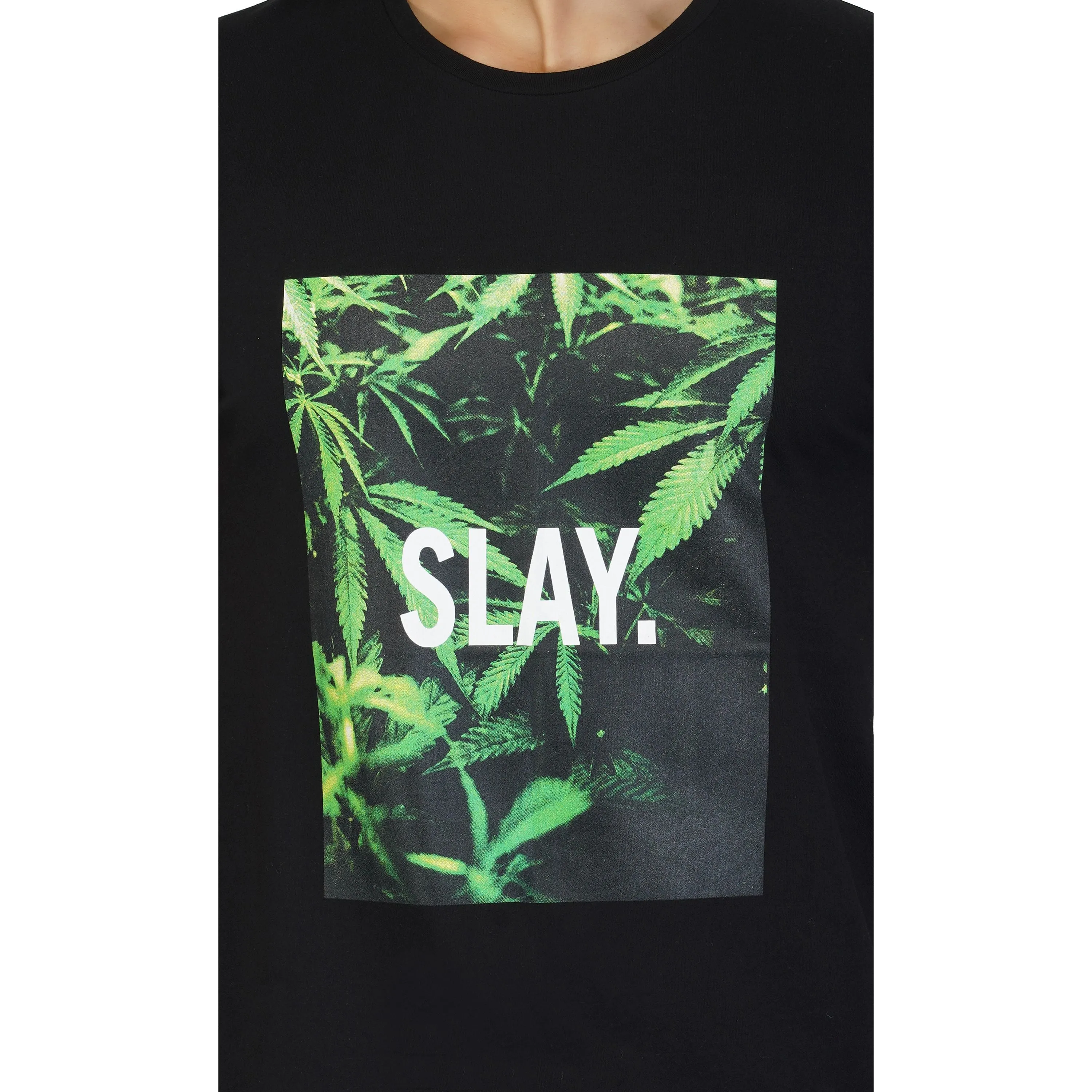 SLAY. Men's 4/20 Edition Ganja Leaves Print T-shirt