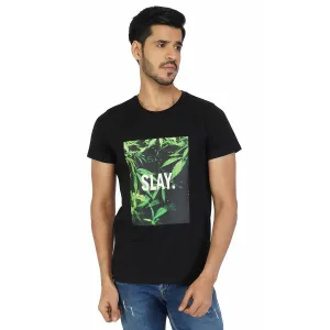 SLAY. Men's 4/20 Edition Ganja Leaves Print T-shirt