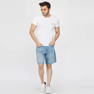 SLAY. Men's Enzyme Wash Denim Shorts