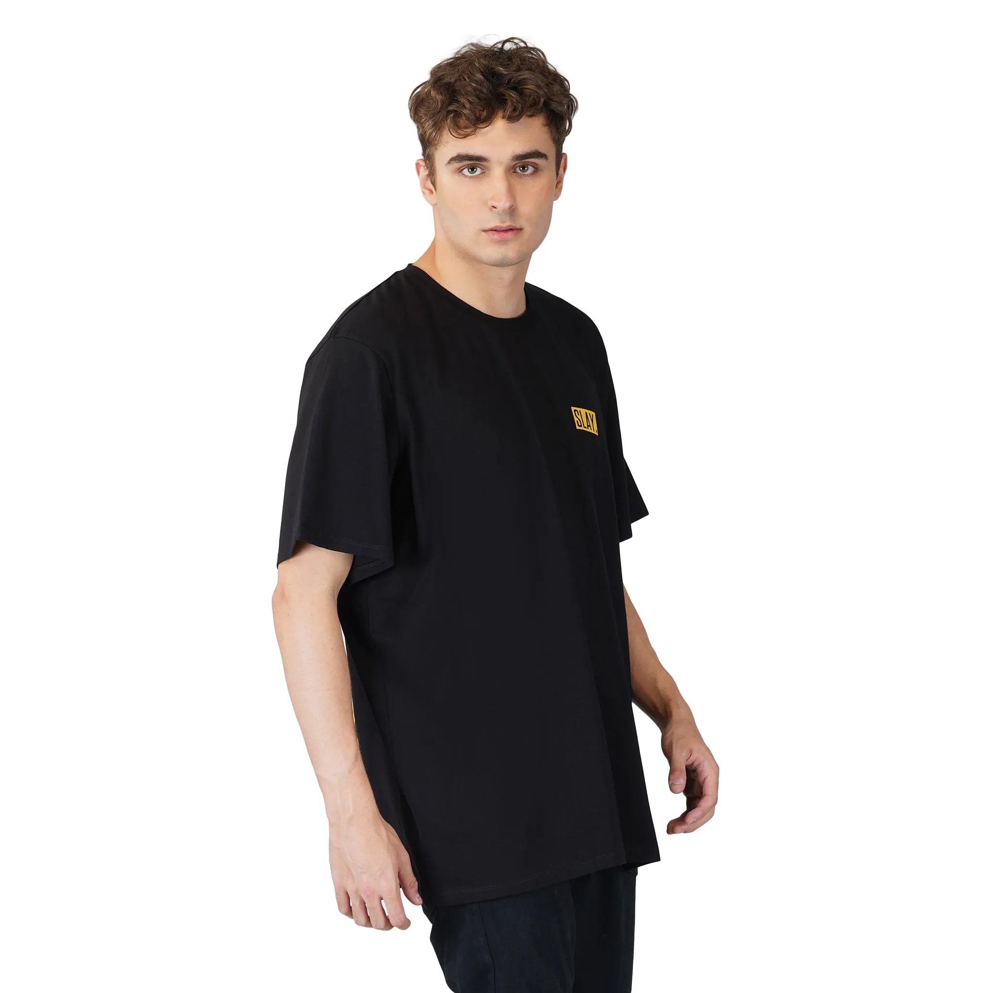 SLAY. Men's Hattori Hanzo Sword & Sushi Oversized Drop Shoulder T shirt