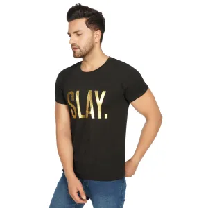 SLAY. Men's Limited Edition Gold Foil Matte Finish Print T-shirt