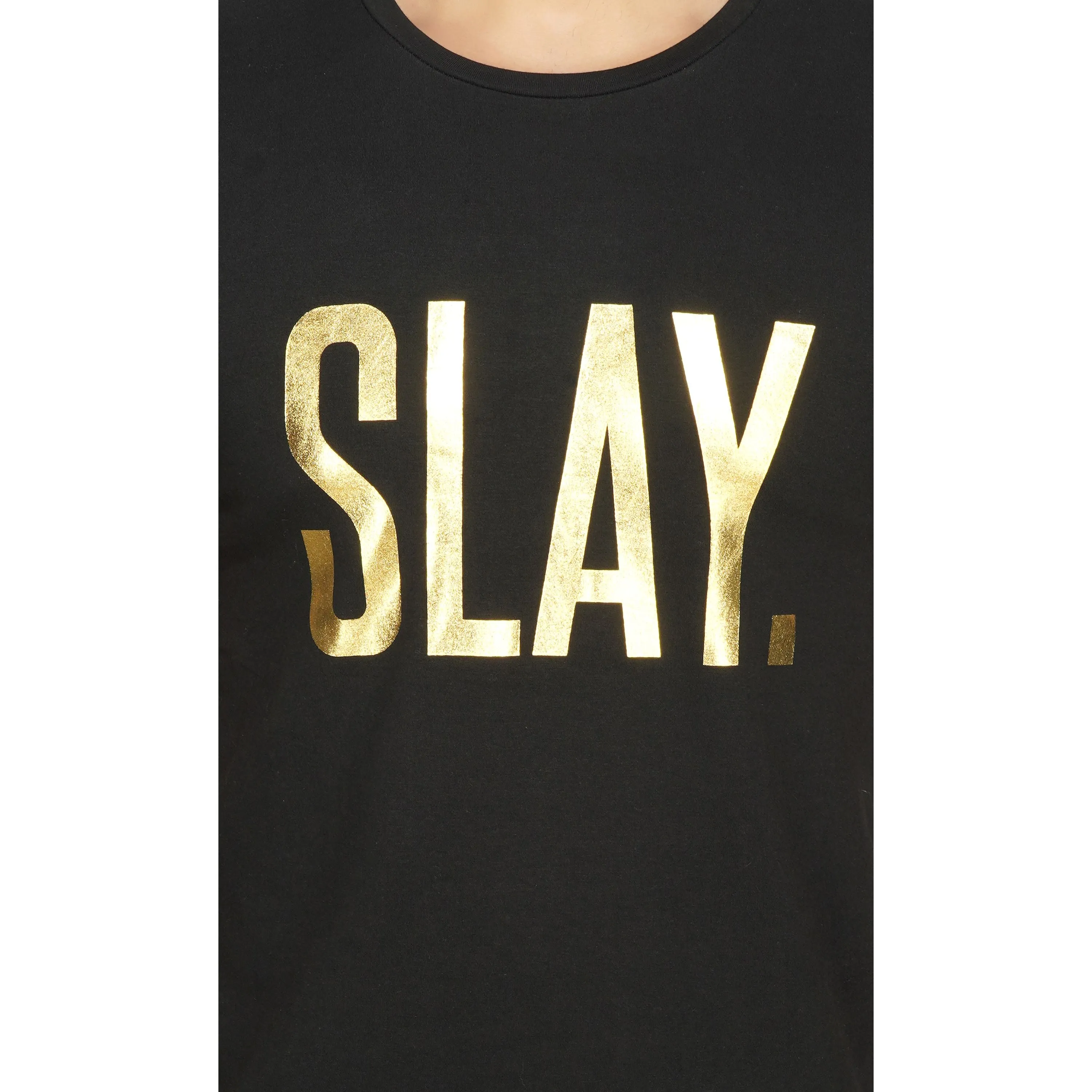 SLAY. Men's Limited Edition Gold Foil Matte Finish Print T-shirt