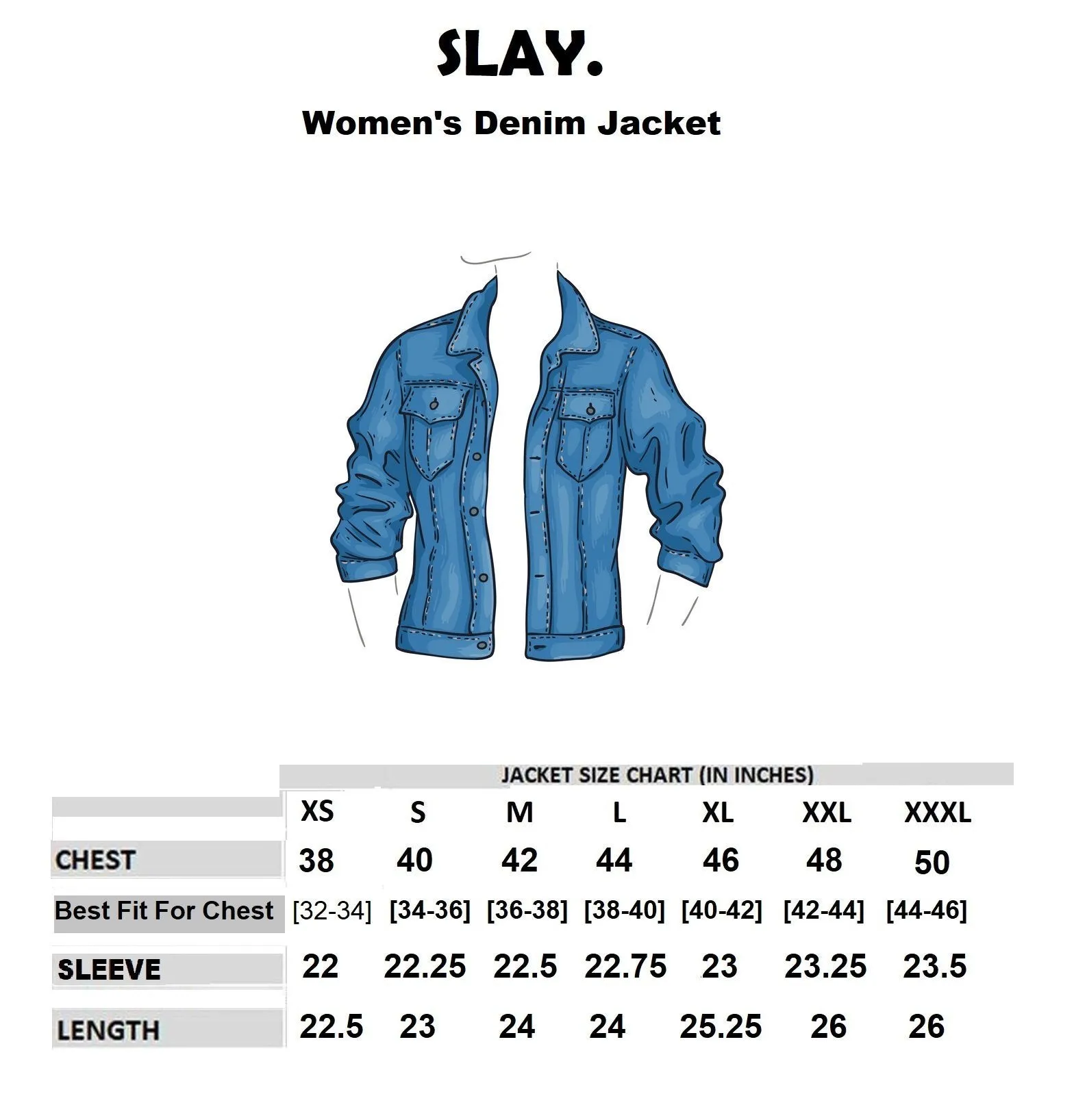 SLAY. Women's Blue White Colorblock Denim Jacket