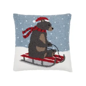 Sledding Bear Pillow