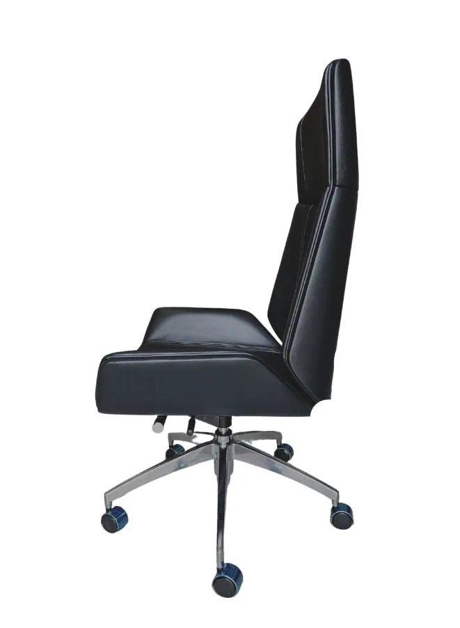 Sleek Modern Executive Office Chair With Full Leather for Long Comfortable Use