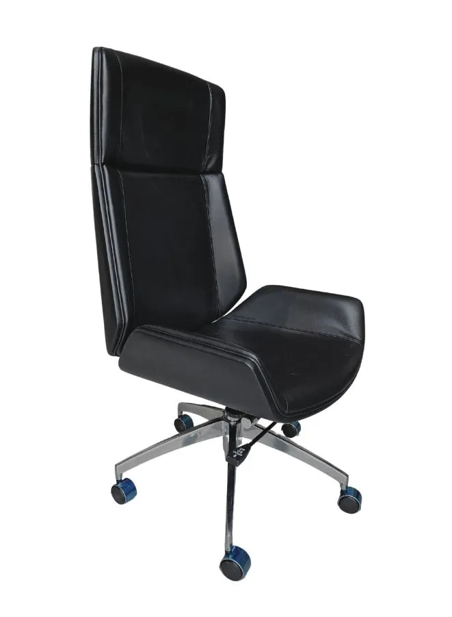 Sleek Modern Executive Office Chair With Full Leather for Long Comfortable Use