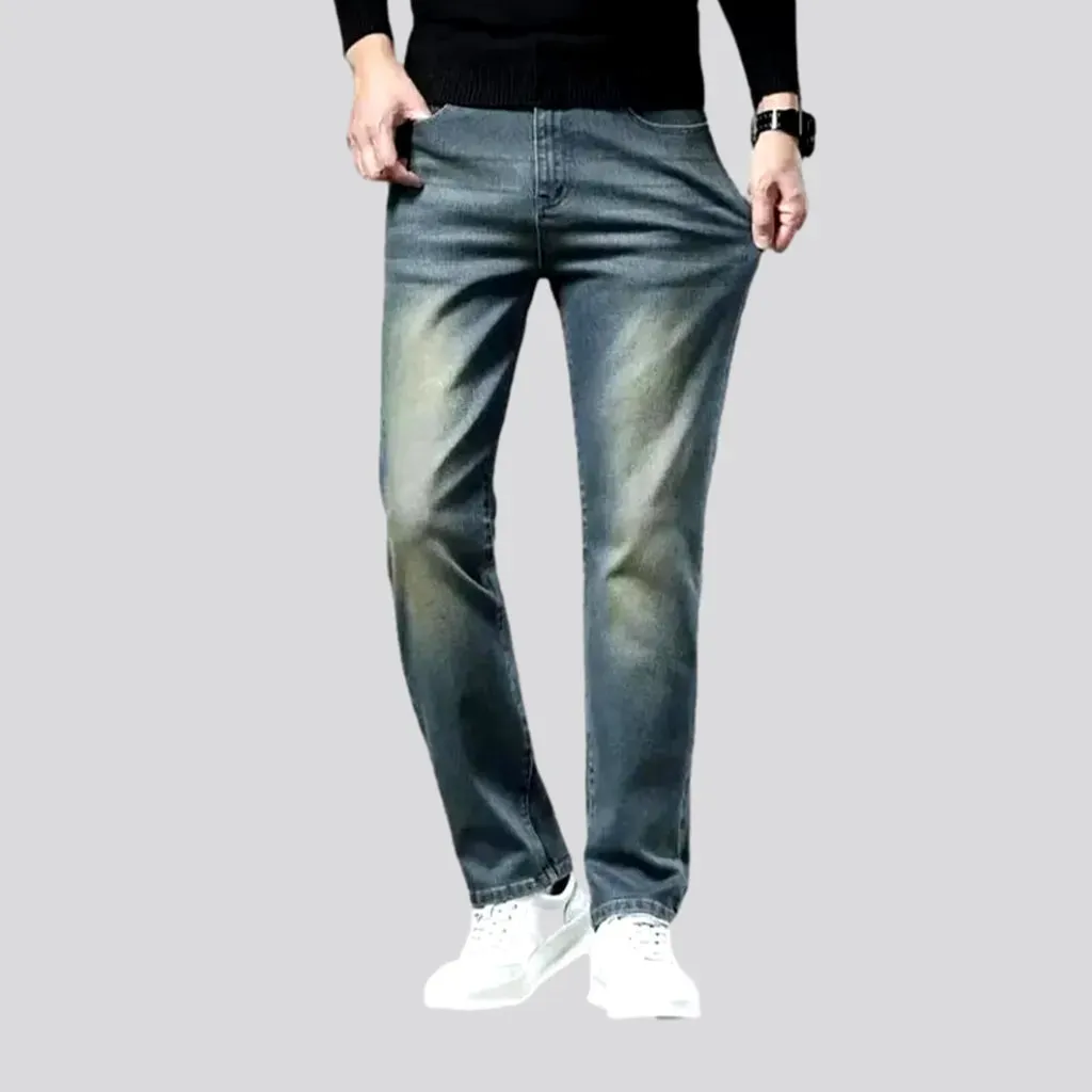 Sleek slim fit retro men's jeans