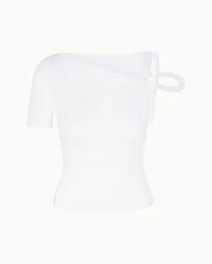 Sleek Stretch Twisted Top | Bright White