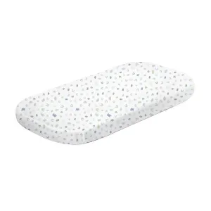 Sleepy Safari Bamboo Jersey Co-sleeper Fitted Sheet - Sky