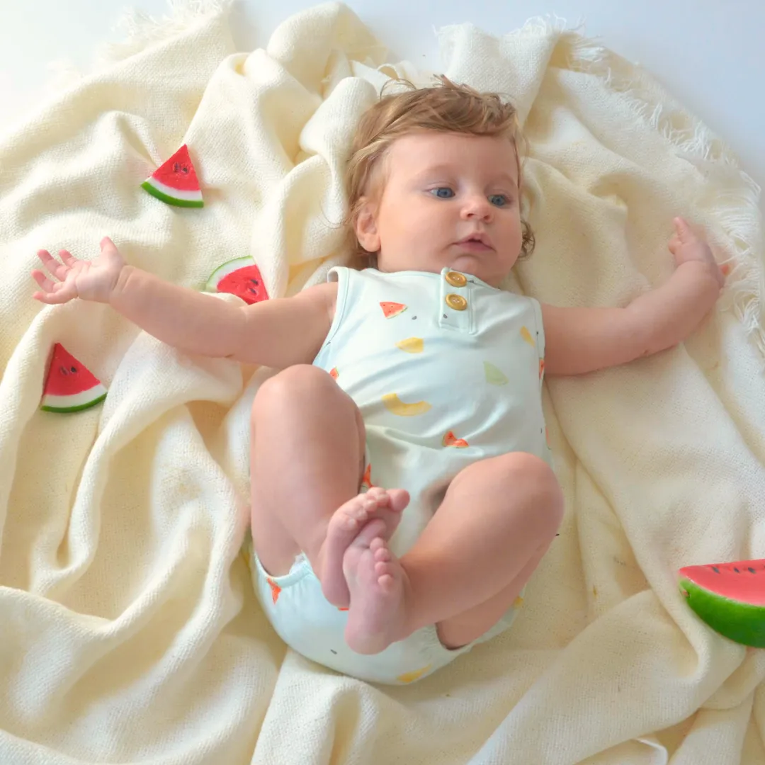 Sleeveless Bubble Onesie - Melons