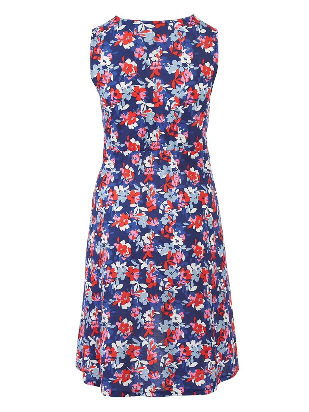 Sleeveless Floral Wrap Dress