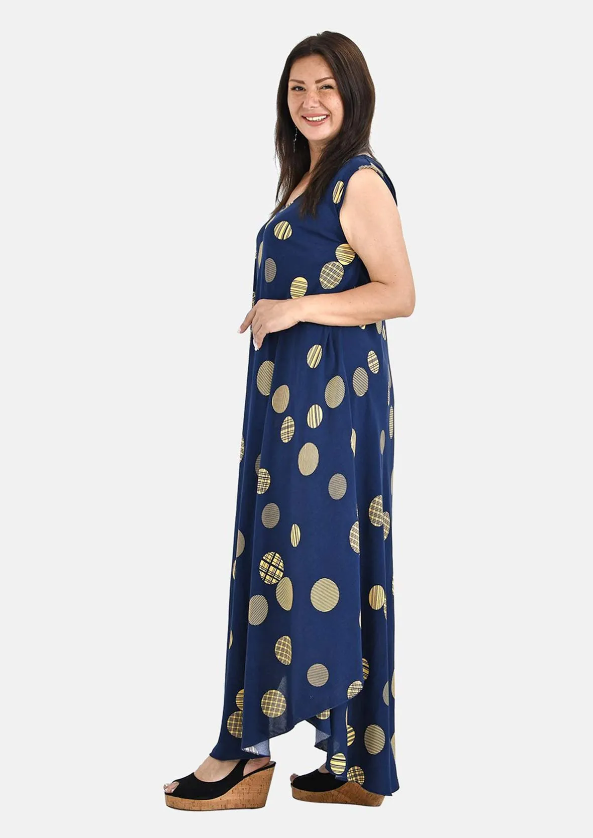 Sleeveless Maxi Umbrella Dress