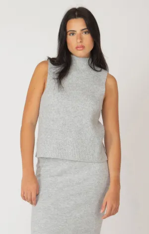 Sleeveless Mock Neck Sweater