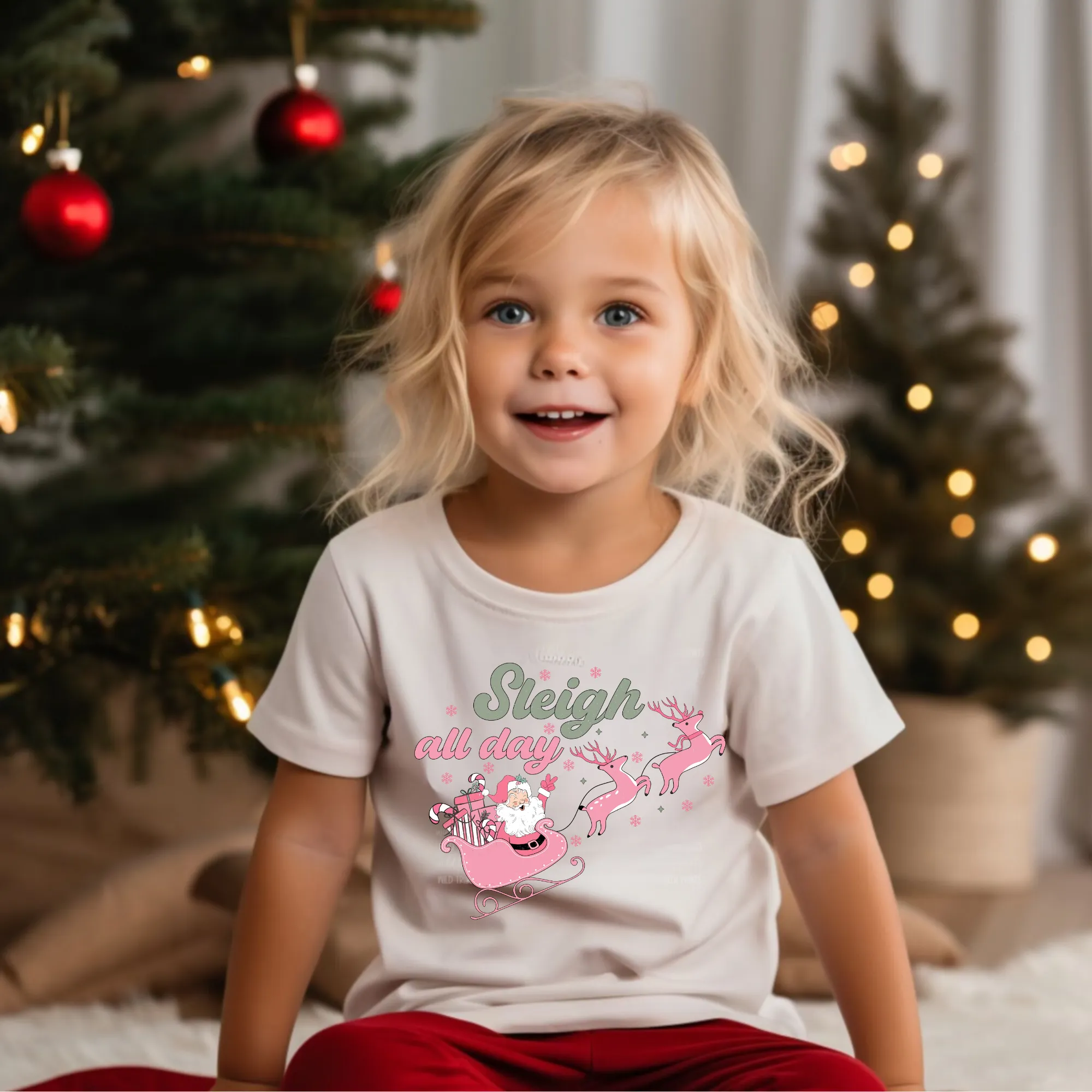 Sleigh All Day | Christmas Kids Shirt