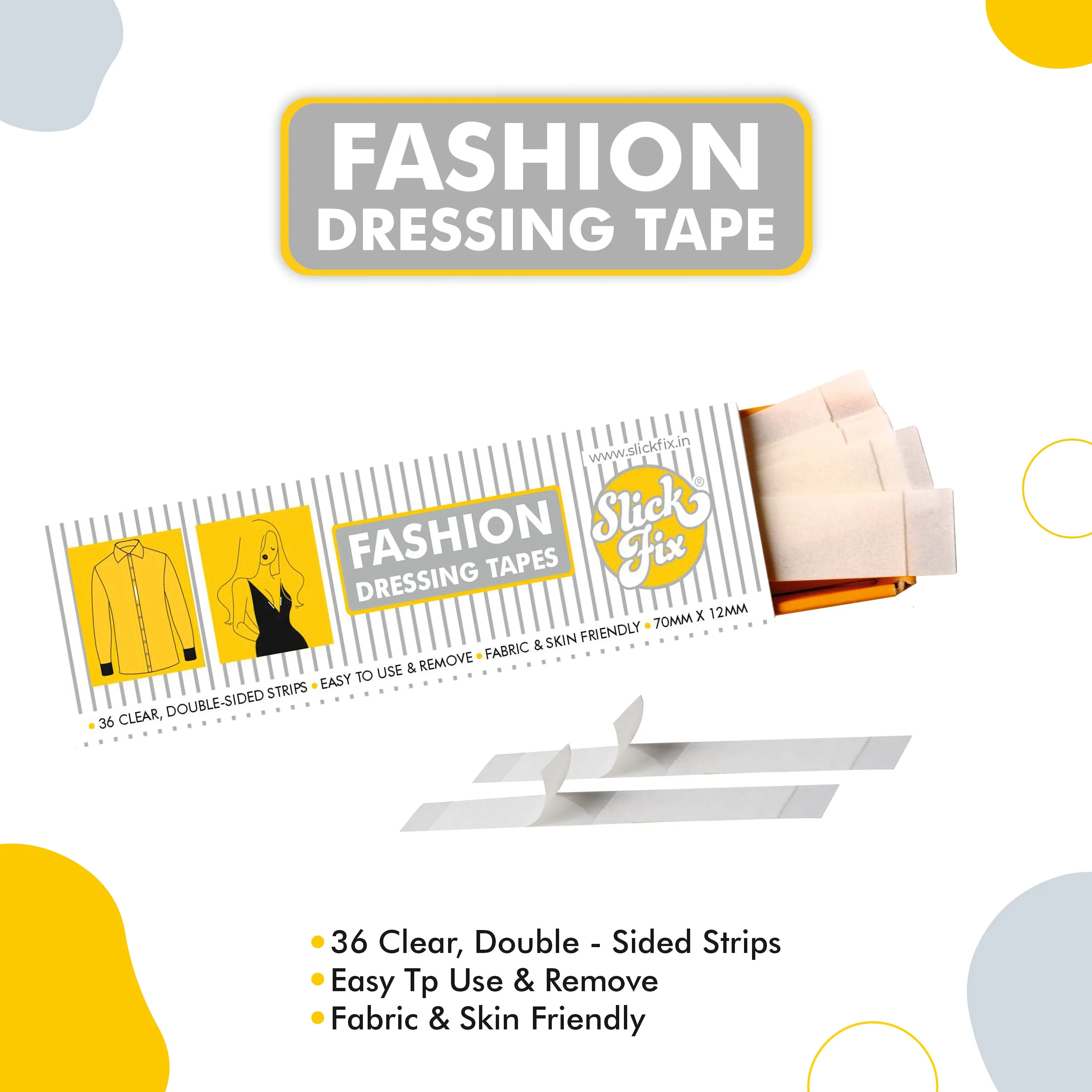 Slickfix Combo Pack - Fashion Dressing Tape & Dot Tape (36 pcs each)