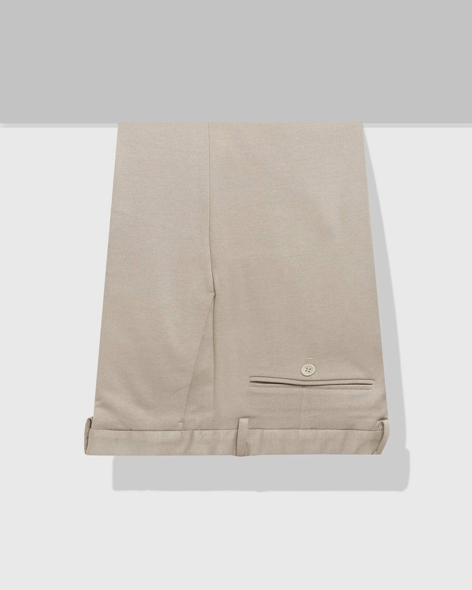 Slim Comfort B-95 Formal Beige Textured Trouser - Easter