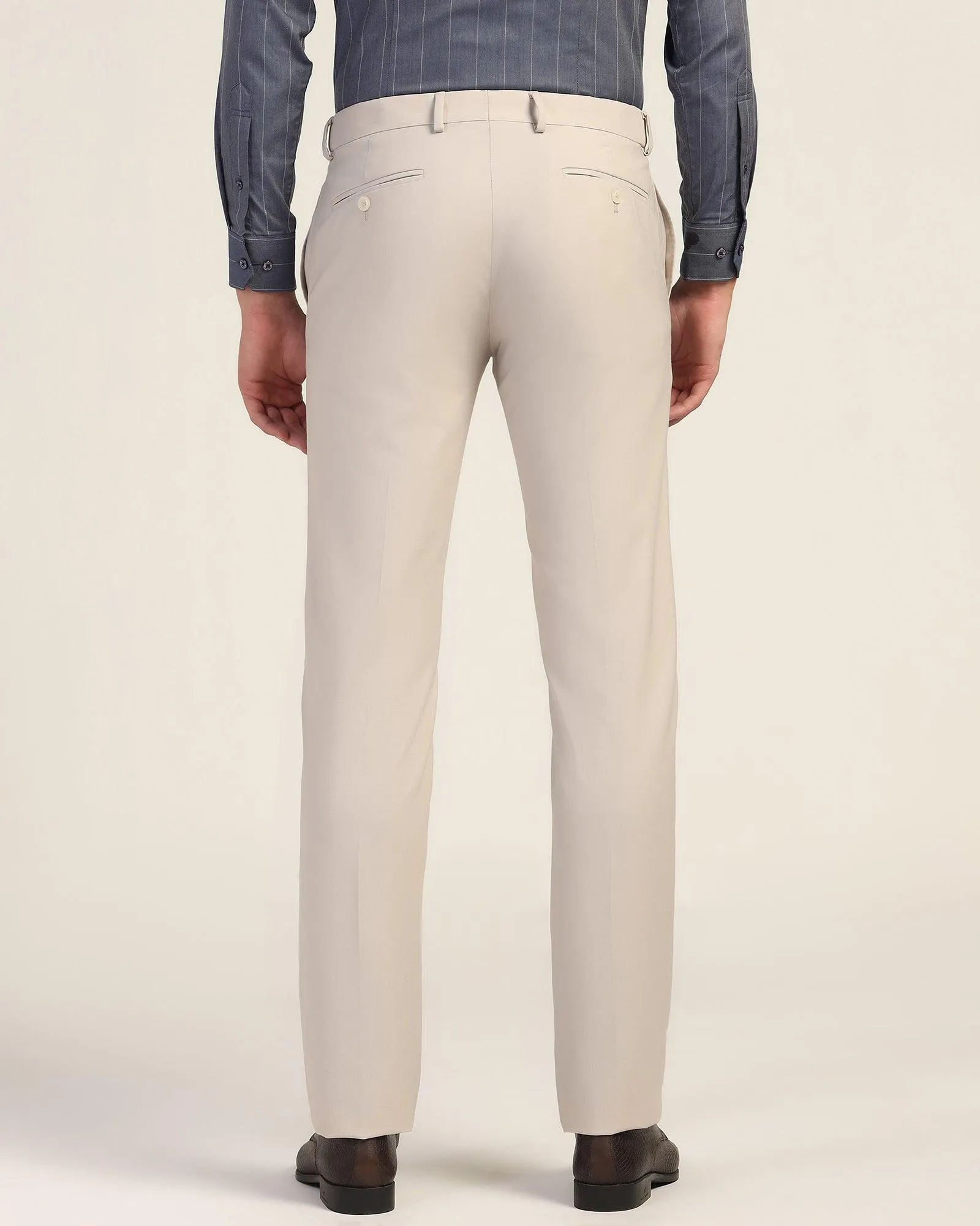 Slim Comfort B-95 Formal Beige Textured Trouser - Mazda