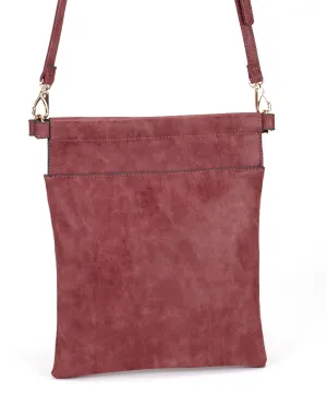 Slim Crossbody Bag in Burgundy