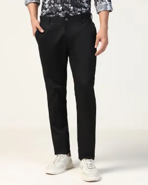 Slim Fit B-91 Casual Black Textured Khakis - Kart