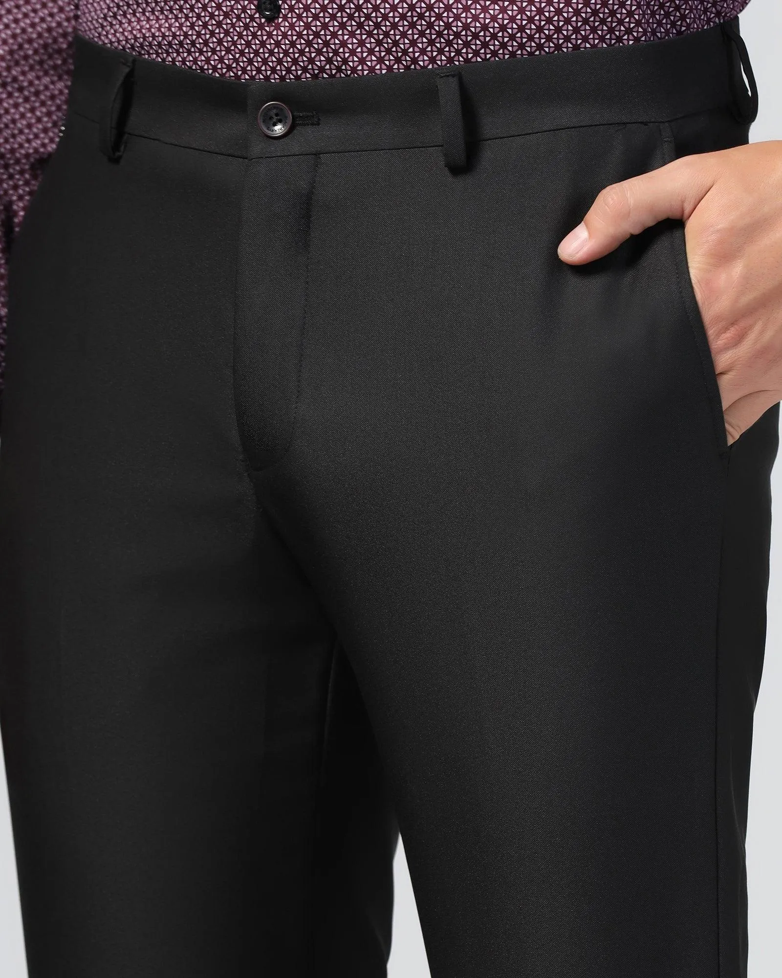 Slim Fit B-91 Formal Black Stripe Trouser - Prius