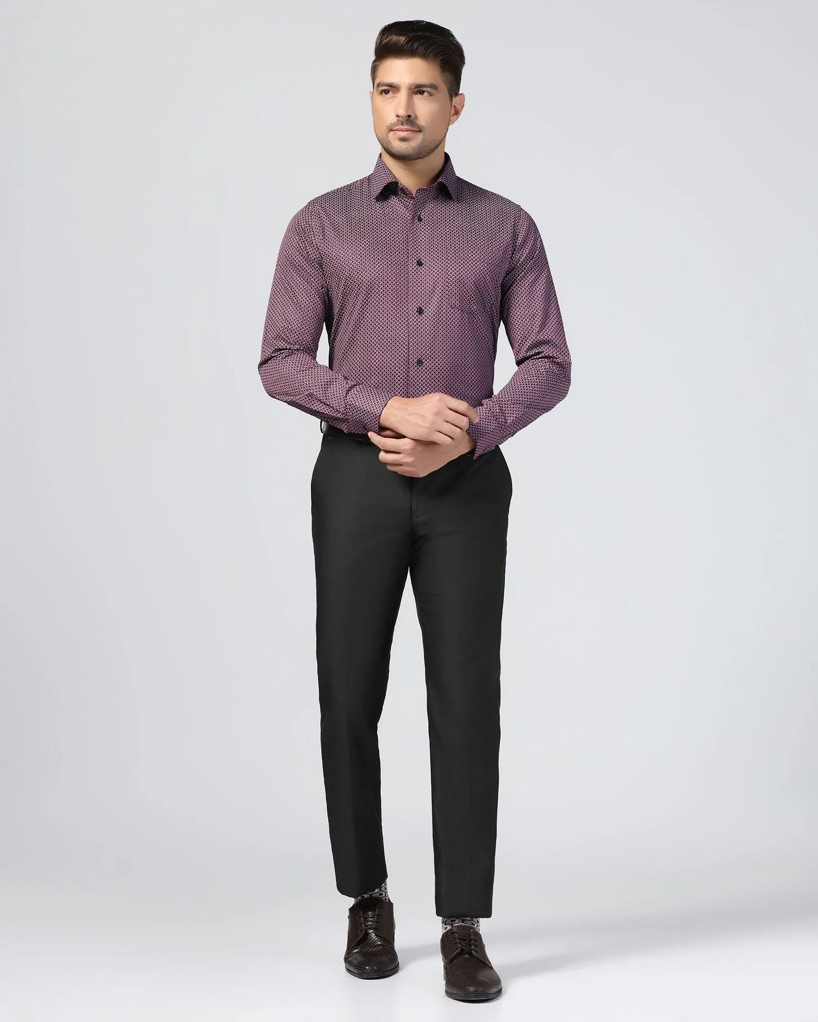 Slim Fit B-91 Formal Black Stripe Trouser - Prius