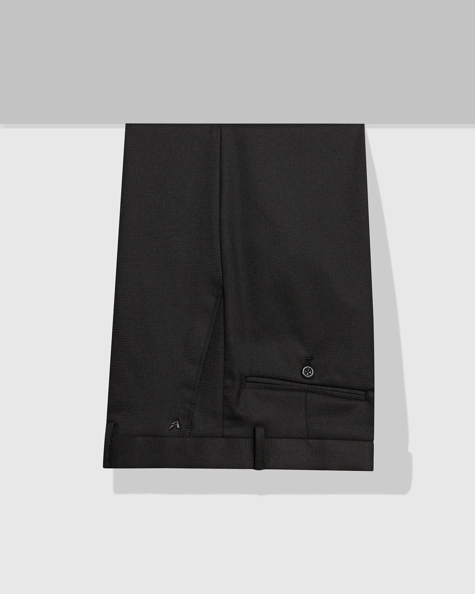 Slim Fit B-91 Formal Black Textured Trouser - Punto