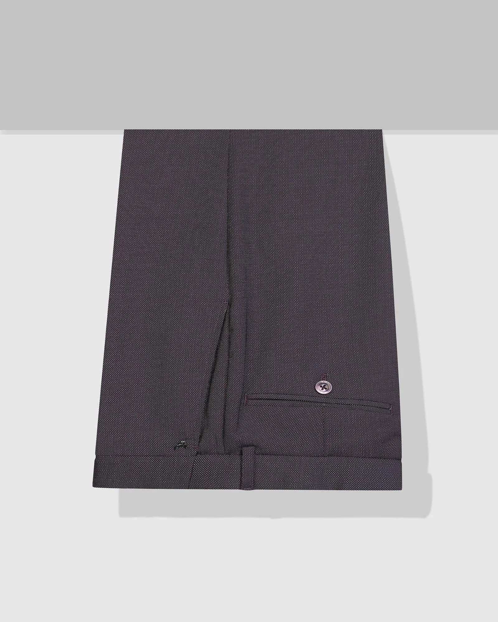 Slim Fit B-91 Formal Wine Textured Trouser - Bandit