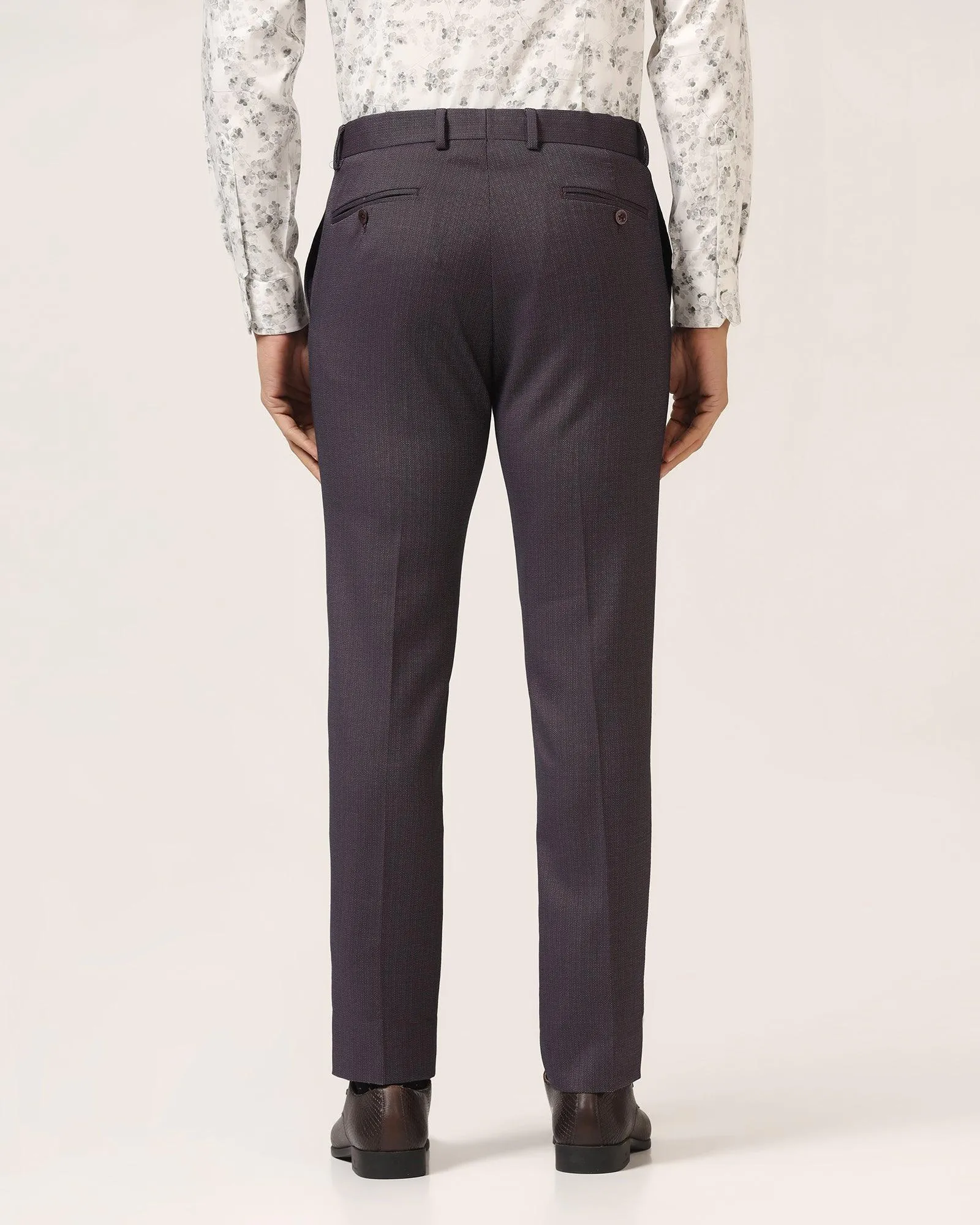 Slim Fit B-91 Formal Wine Textured Trouser - Bandit