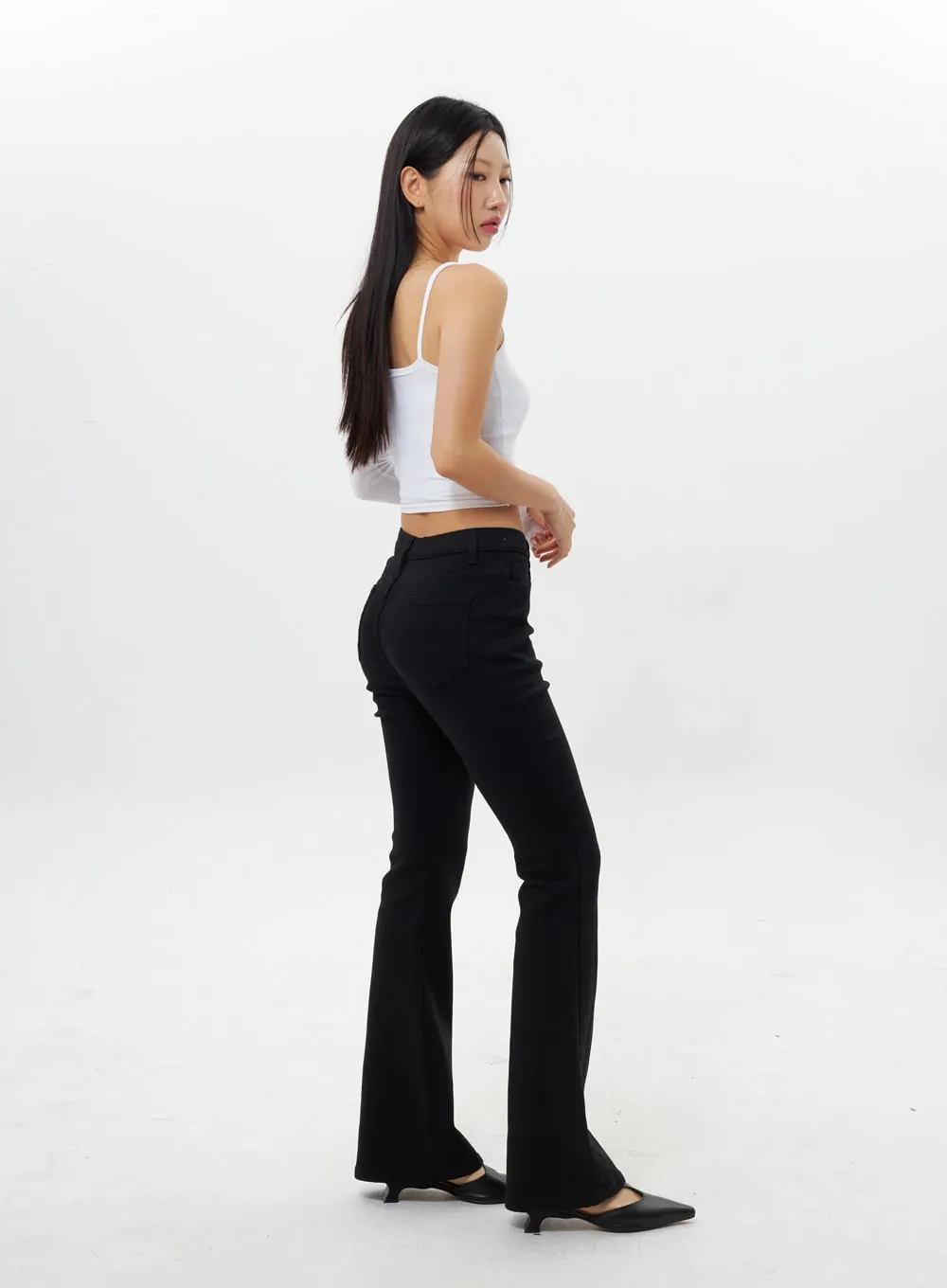 Slim Fit Bootcut Pants IY311