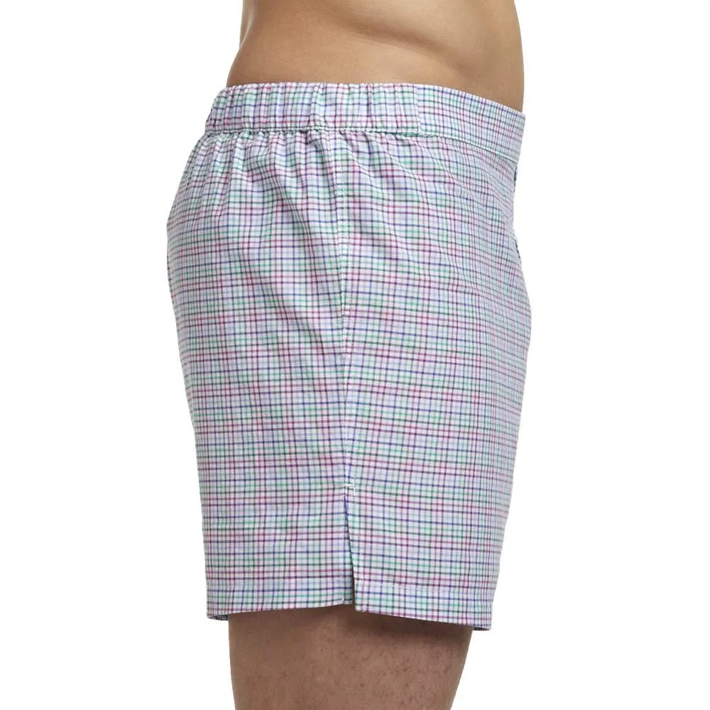 Slim-Fit Boxers Purple/Green Tattersall