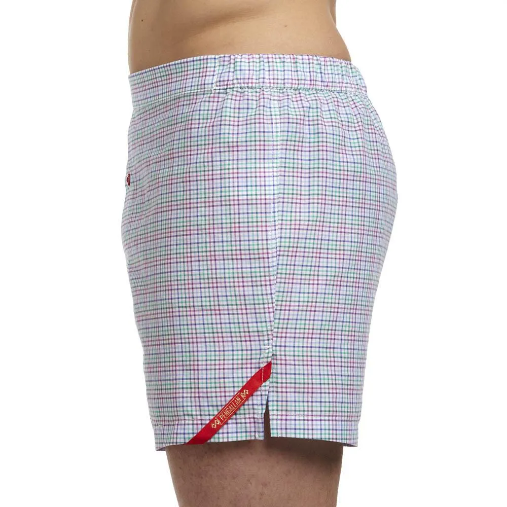 Slim-Fit Boxers Purple/Green Tattersall