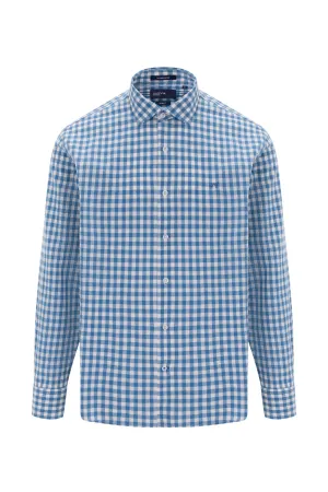 Slim fit checks linen edition shirt