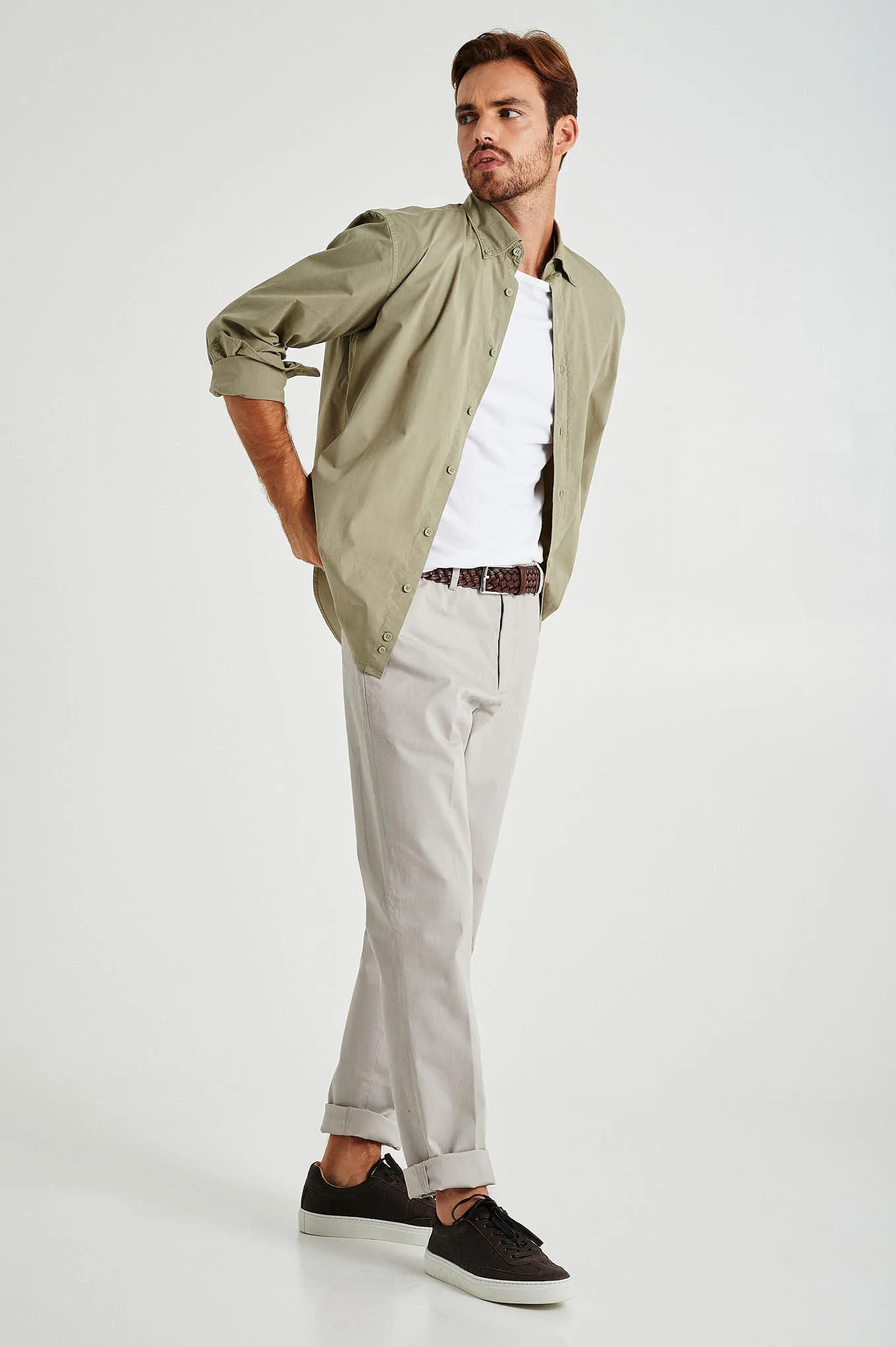 Slim fit comfort stretch basic chino