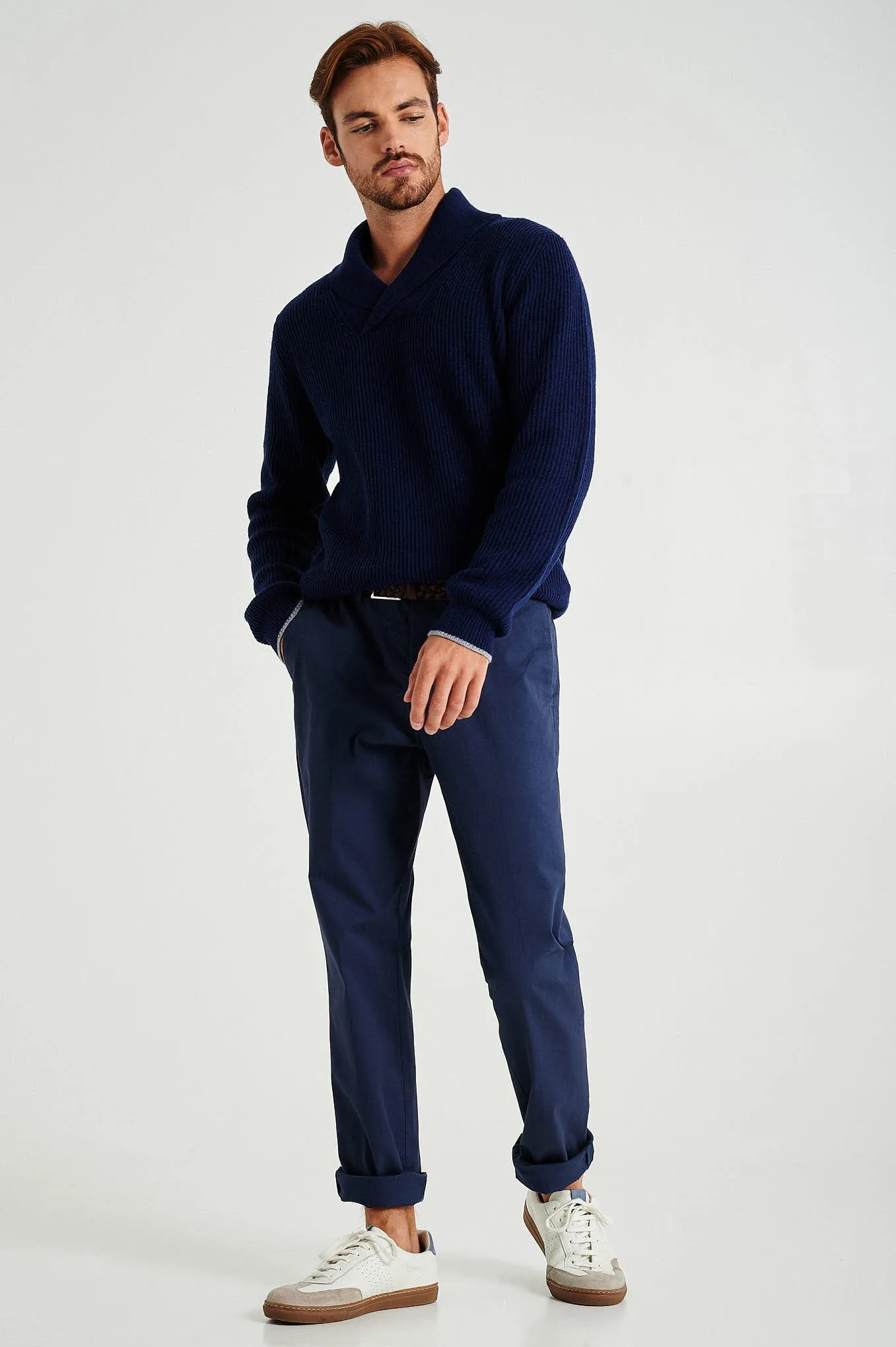 Slim fit comfort stretch basic chino