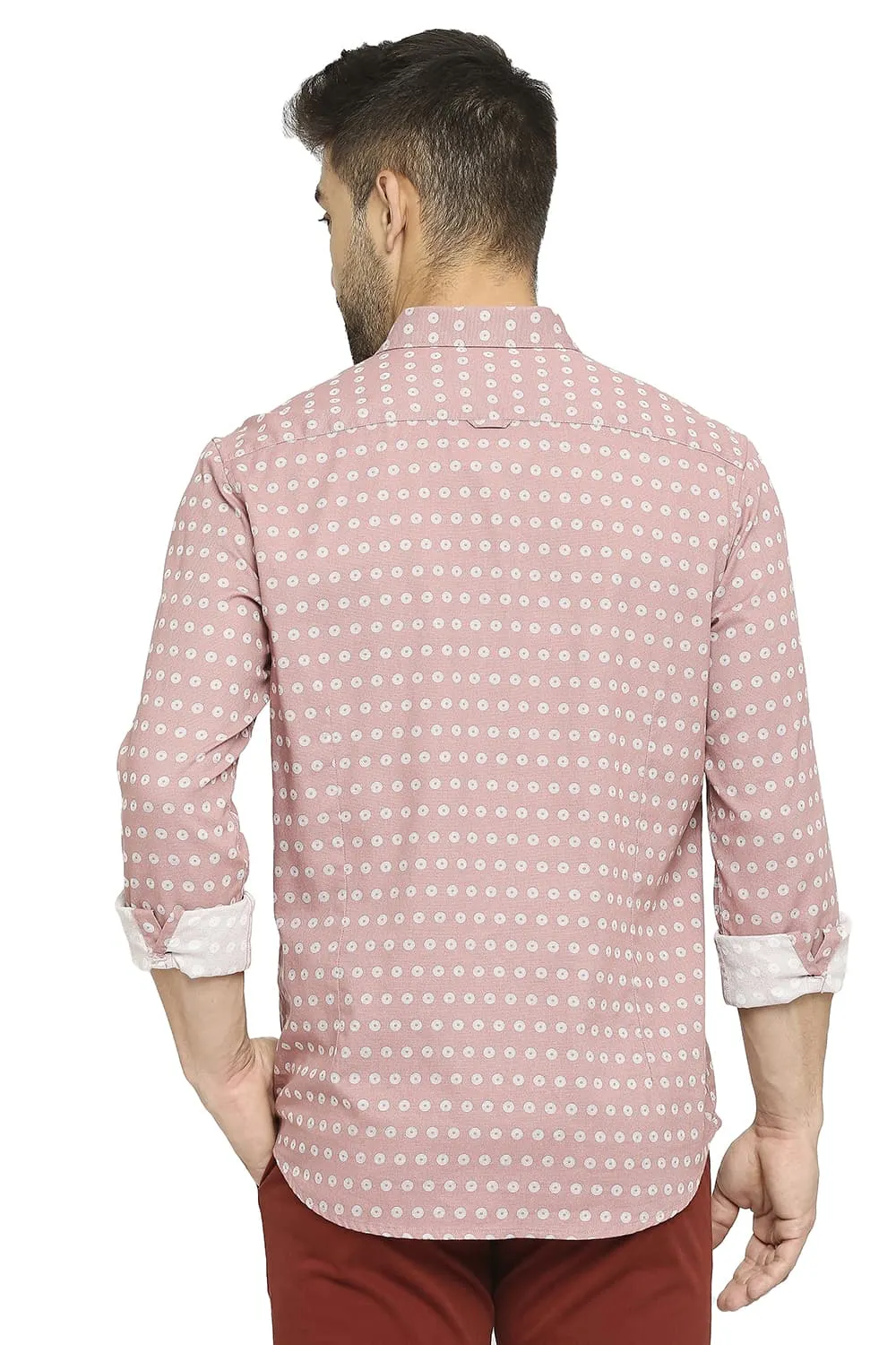 Slim Fit Cotton Dobby Printed Shirt