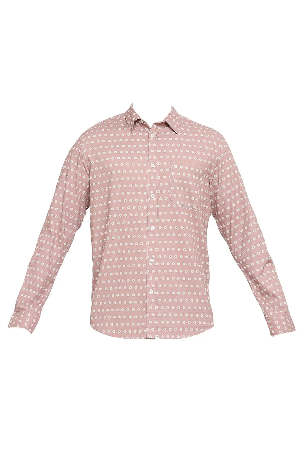 Slim Fit Cotton Dobby Printed Shirt