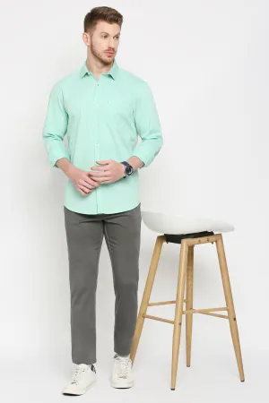 Slim Fit Cotton Polyester Cavalry Twill Shirt